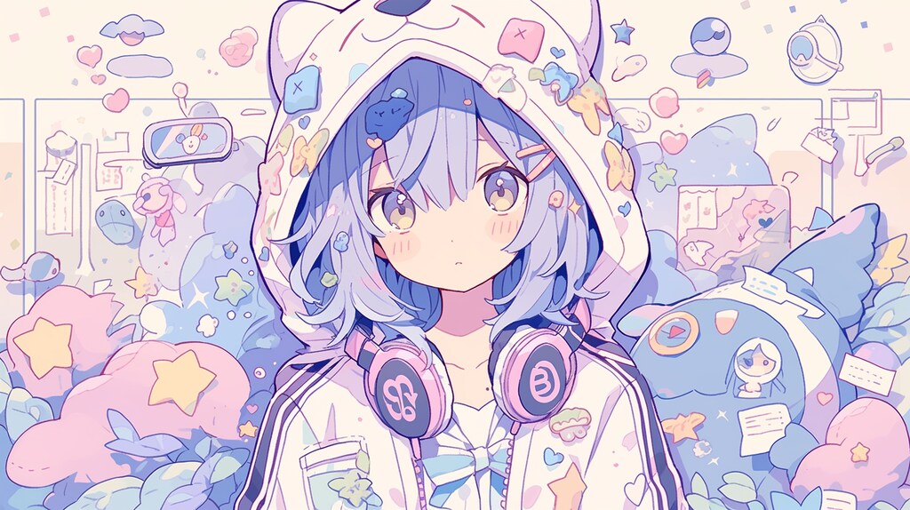 フワフワパーカー少女