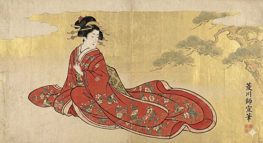japonés Ukiyo-e bellezas.。