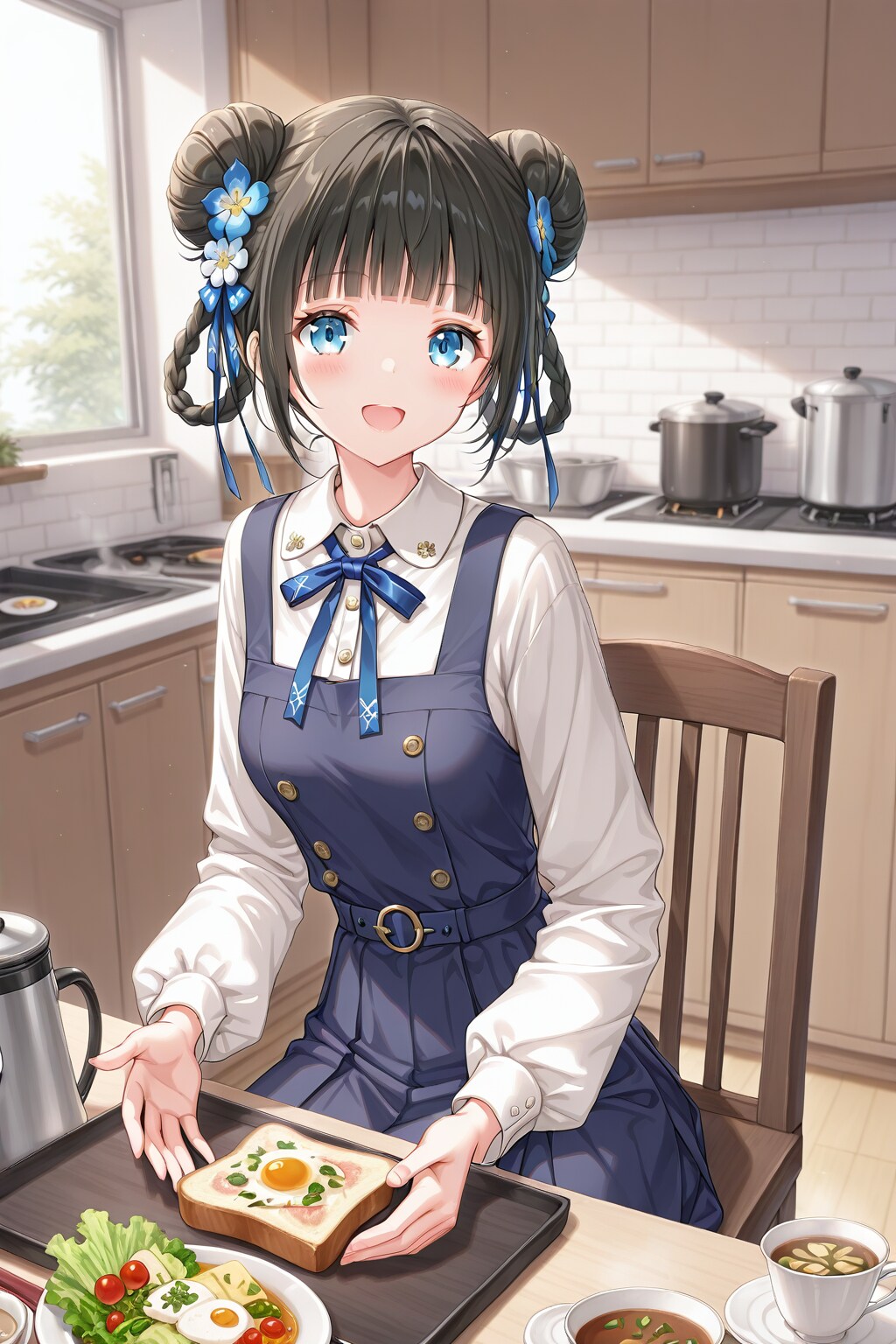 おだんごちゃん🍡✨と朝ごはん🍚✨　12/14 | の人気AIイラスト・グラビア