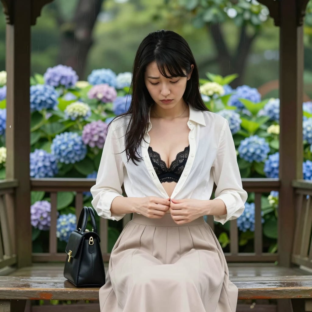 雨の日（アジサイ公園）
