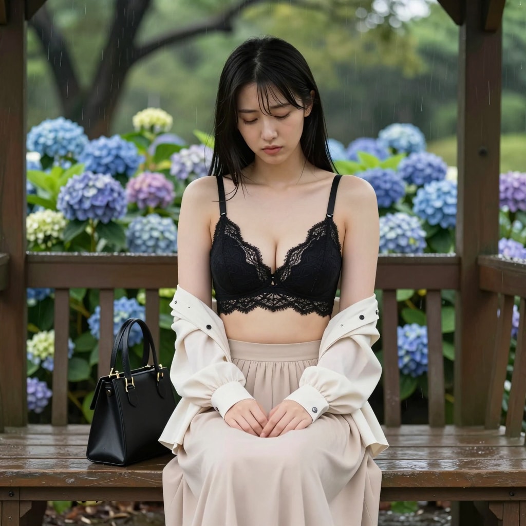 雨の日（アジサイ公園）