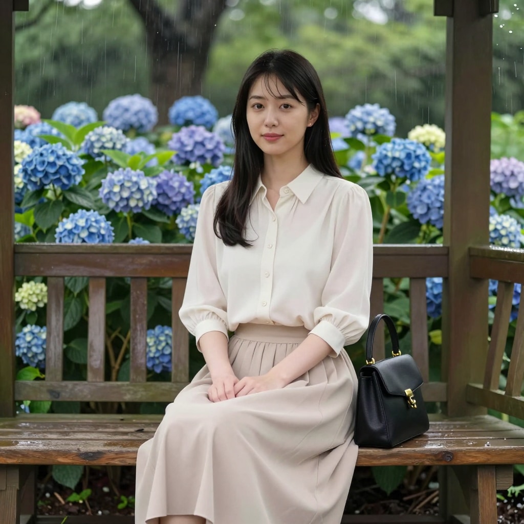 雨の日（アジサイ公園）