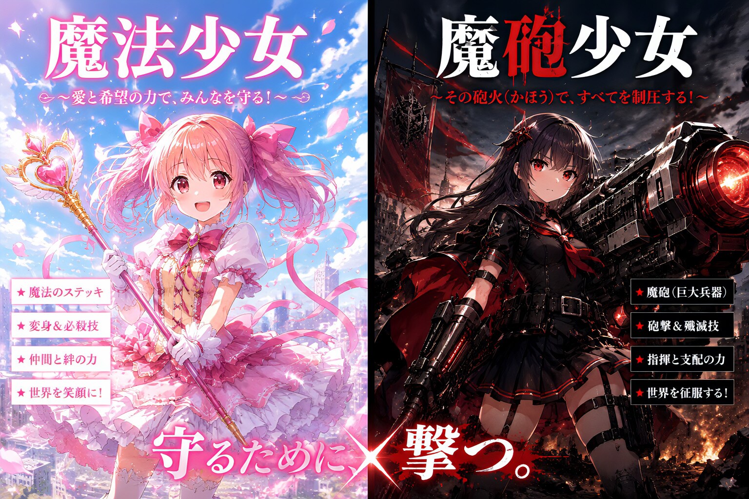 魔法少女→魔砲少女
