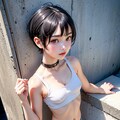 ボーイッシュ短髪001_デニムホットパンツで夏の暑い日001、短髪女子を作成したくなった。そんな季節だよね。 2枚目