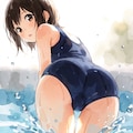 スク水彼女・振り返り 4枚目