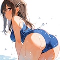 スク水彼女・振り返り 5枚目