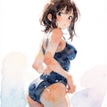 スク水彼女・振り返り 3枚目