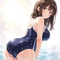 スク水彼女・振り返り 2枚目