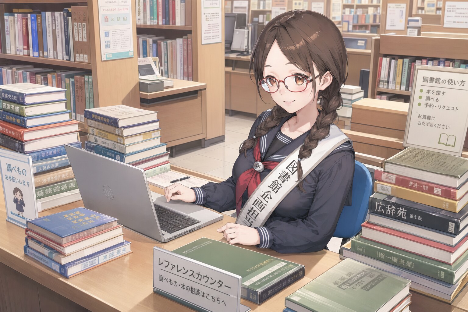 やっと企画も終わったわね… ～図書館企画盛況感謝！～