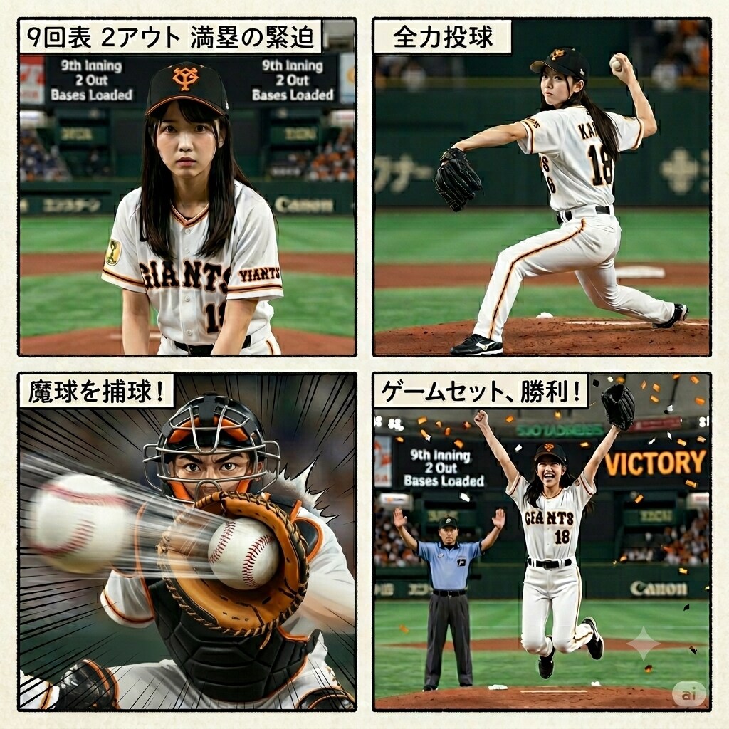野球4コマ