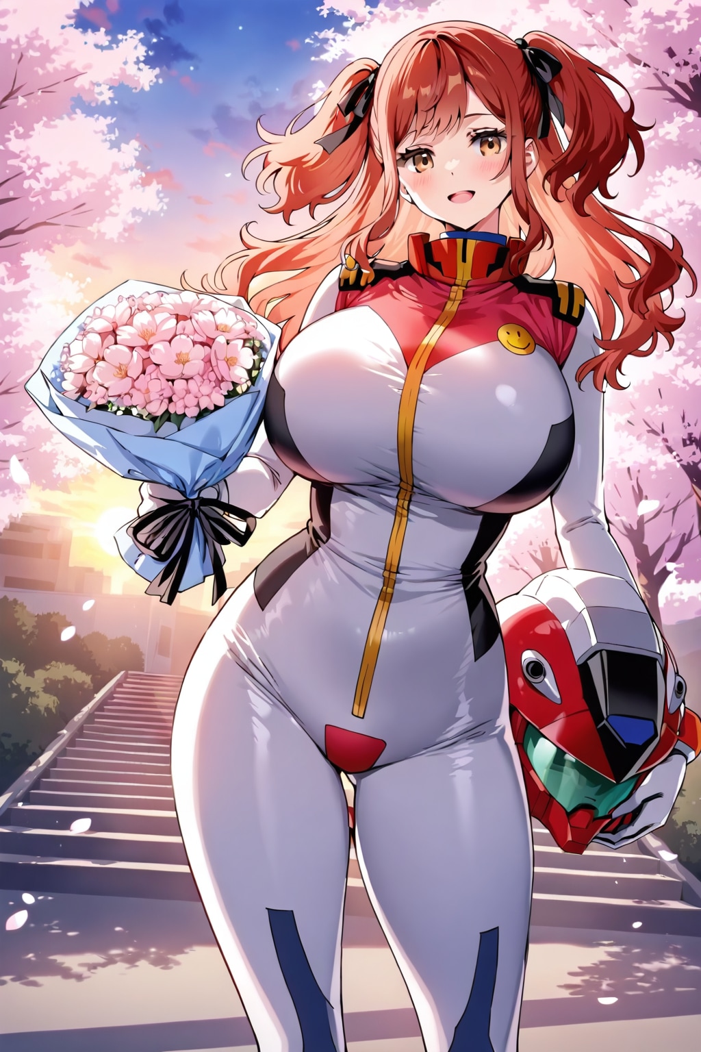 パイロットスーツの焔崎千尋さん(ちちぷい版)