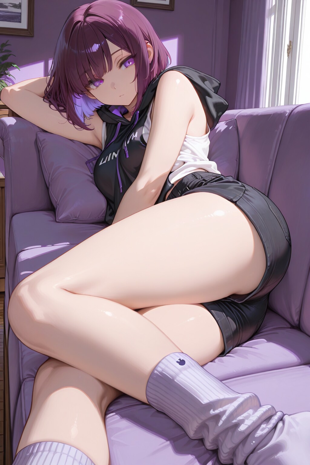 紫色が似合う女の子70