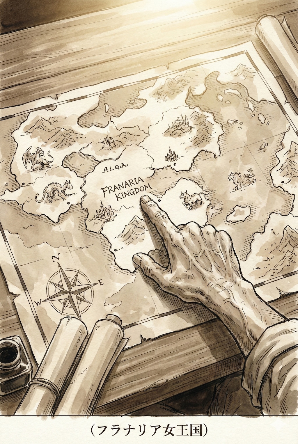 終わらせてくれかけた巨獣を追って。向かう先はとある女王国。白百合騎士団が守る国