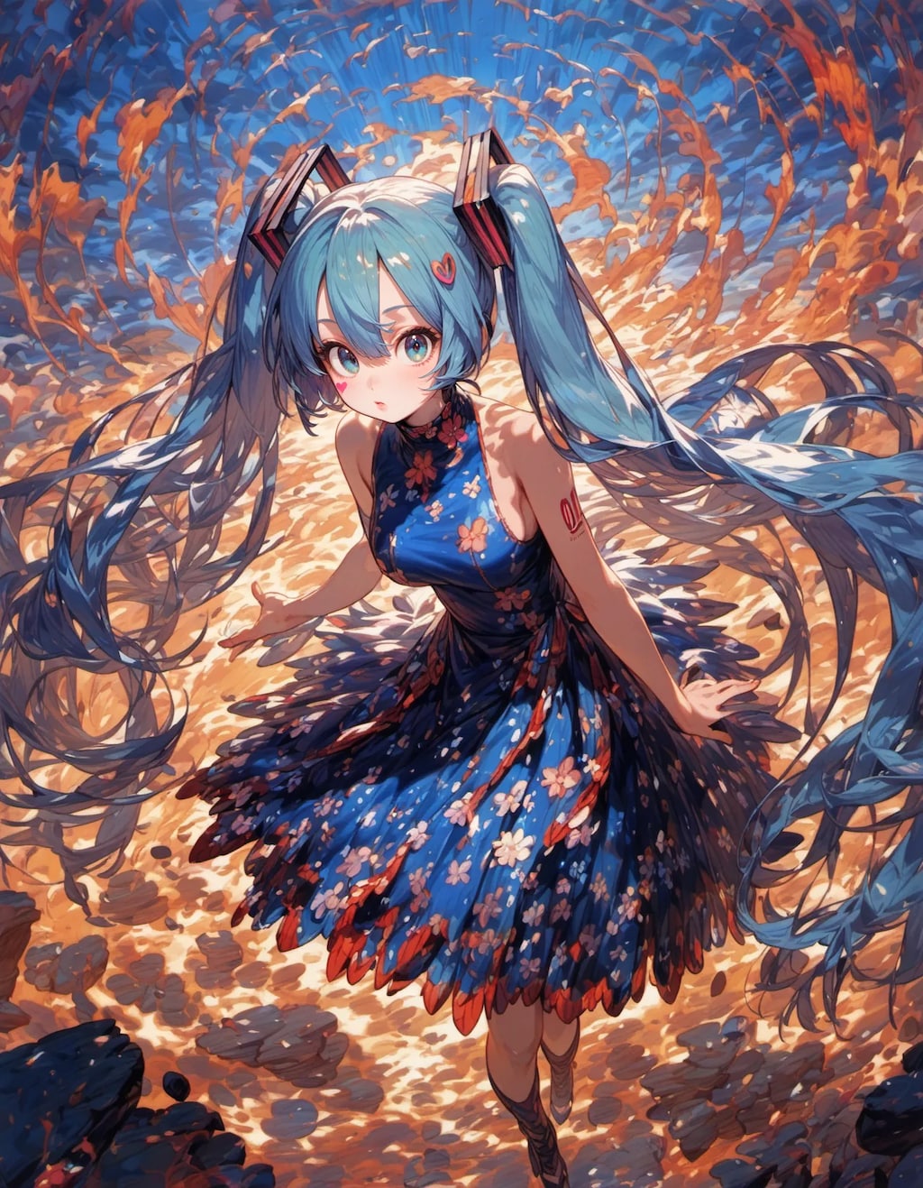 Vortex of Blue and Orange