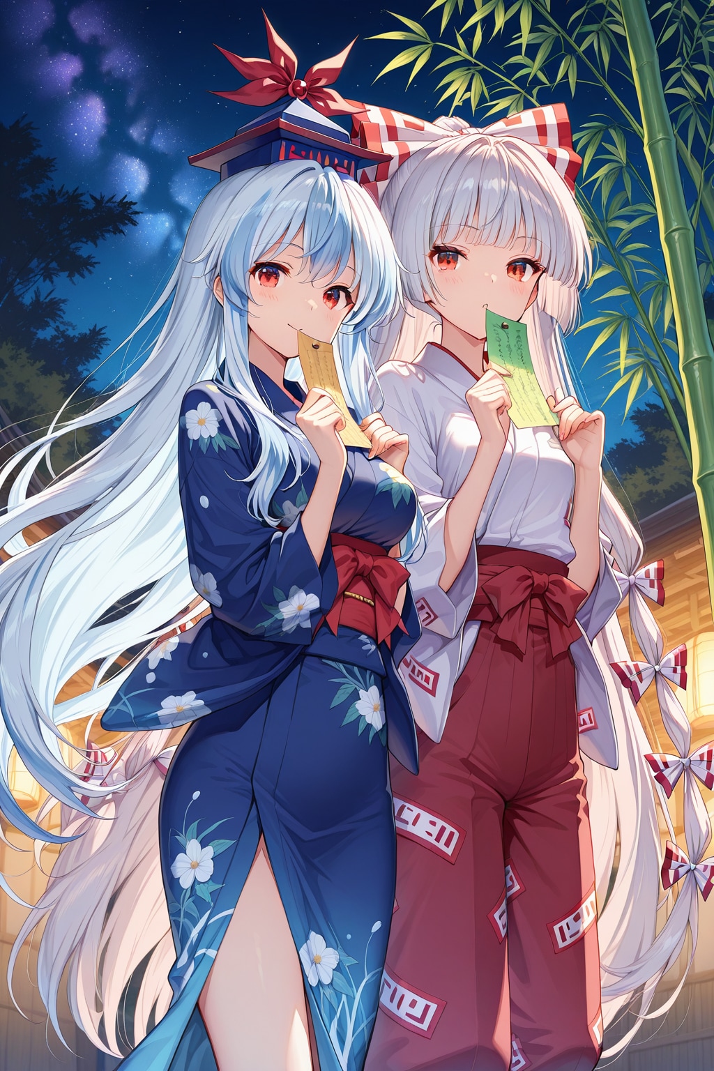 東方七夕祭り（輝夜・妹紅・永琳・慧音）