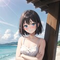 海とJKと白ワンピ 3枚目