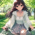 自転車と女の子 3枚目