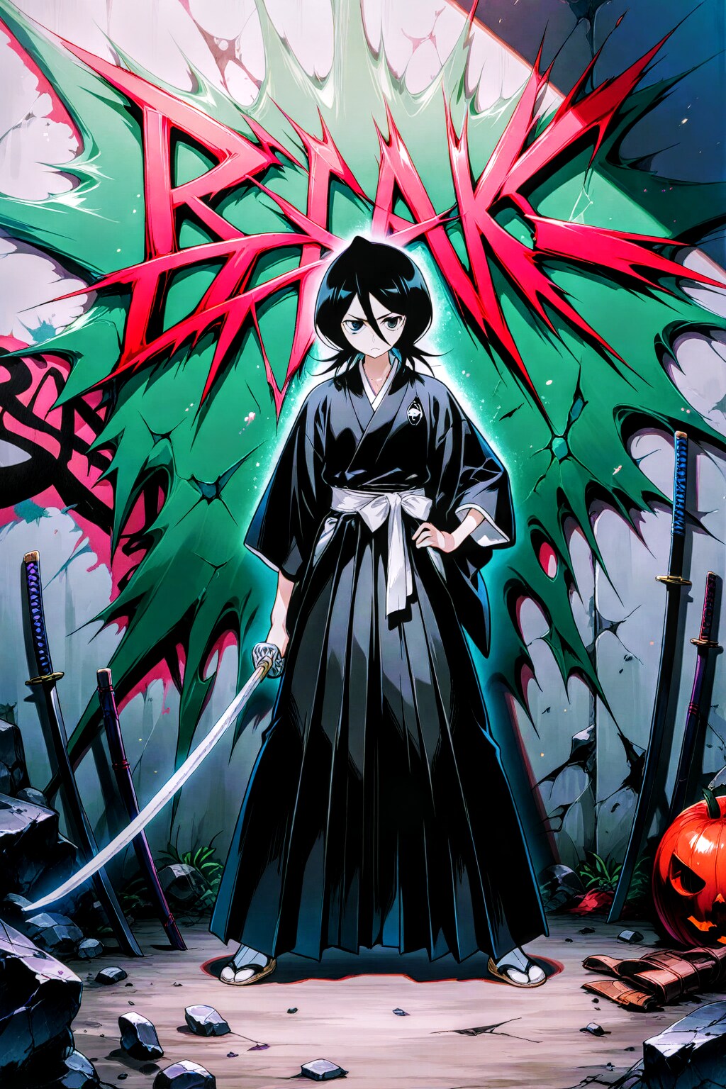 朽木ルキア、仁王立ち