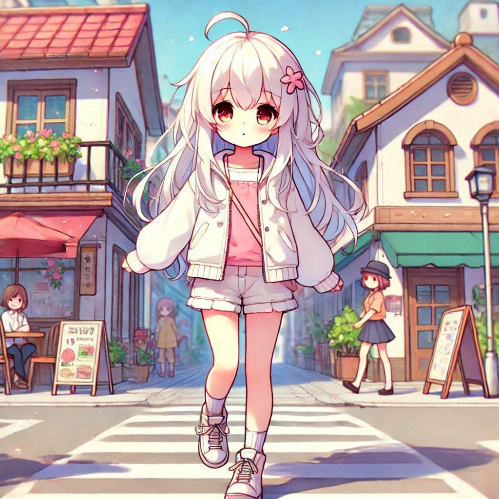 白髪の可愛い女の子【146】