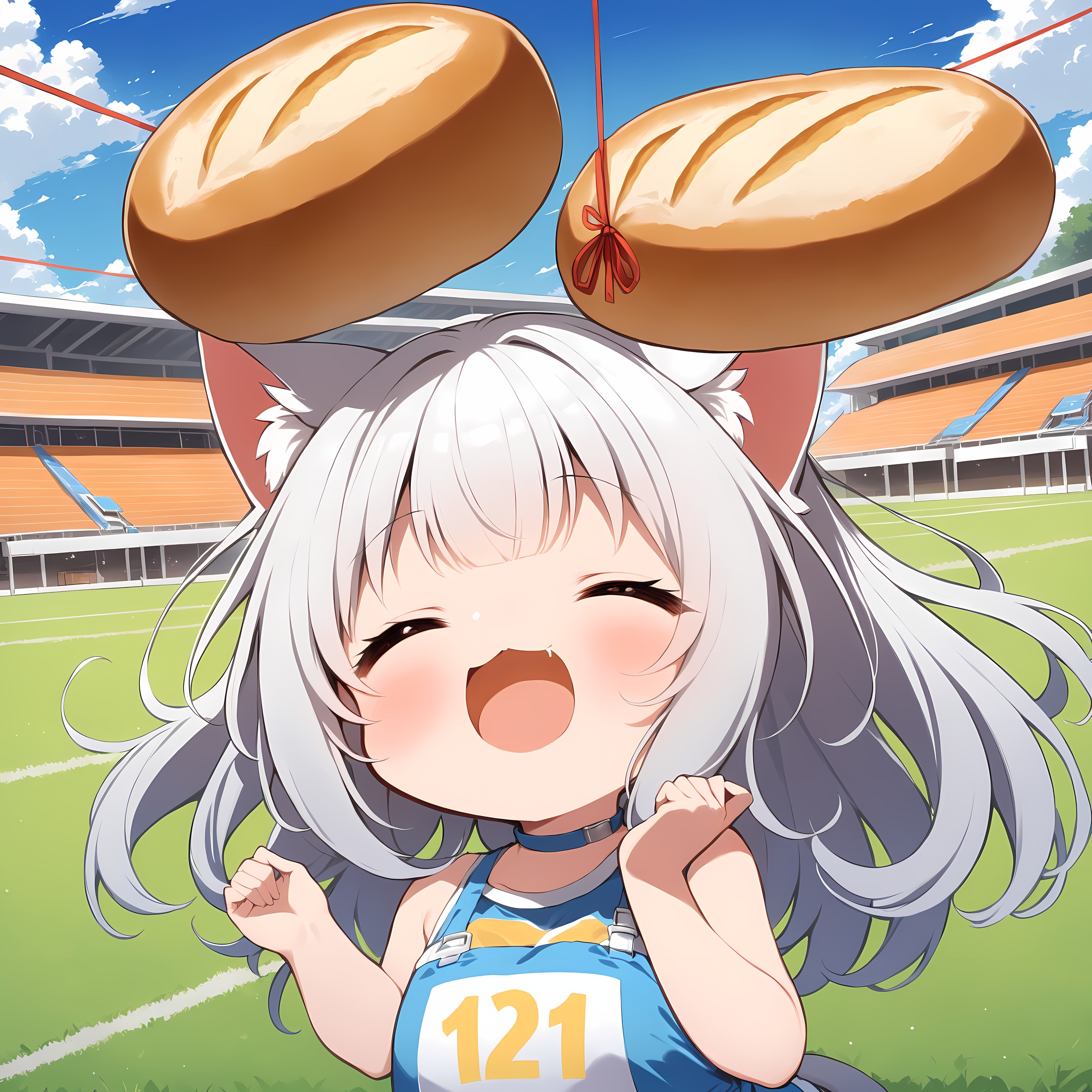 パンが降ってきた！ | の人気AIイラスト・グラビア