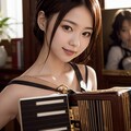 全裸楽器演奏（全年齢フォト）アコーディオン 2枚目