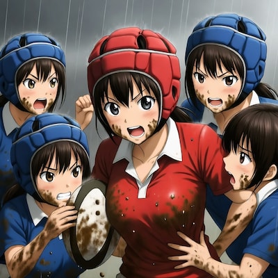 🏉泥まみれの女子ラグビー 157