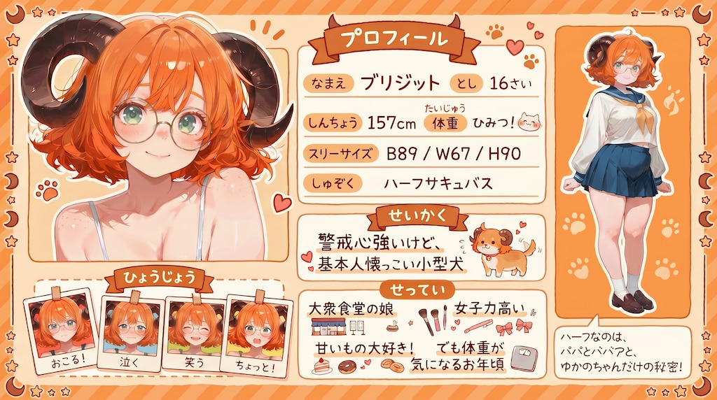 ブリジットキャラクターシート