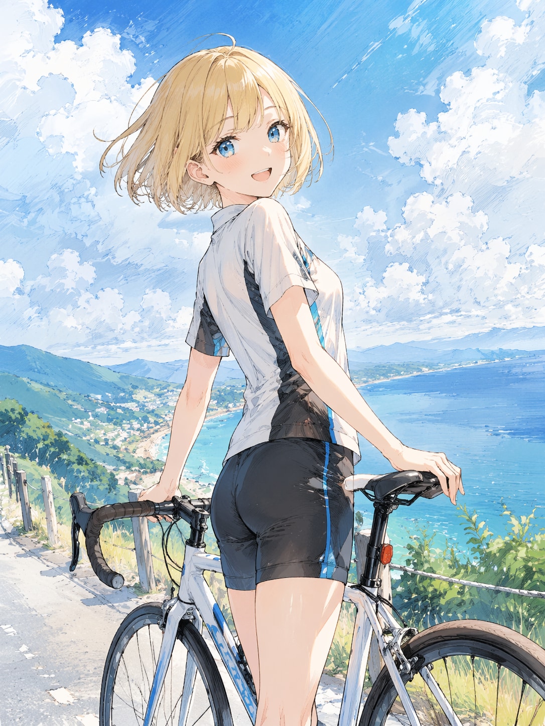 サイクリングのひと時 | の人気AIイラスト・グラビア