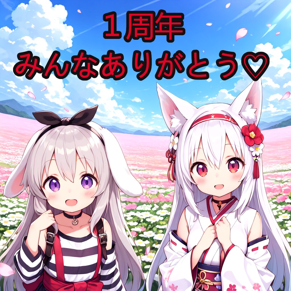 今日で初投稿から１年が経ちました！！