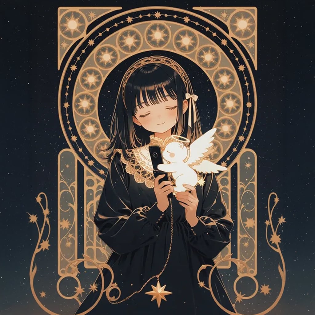 猫天使と携帯電話