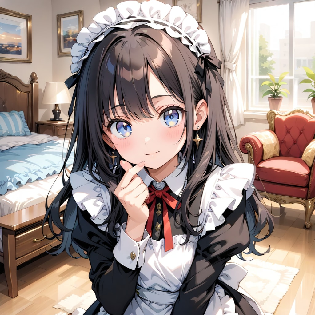 メイドさん指ハート