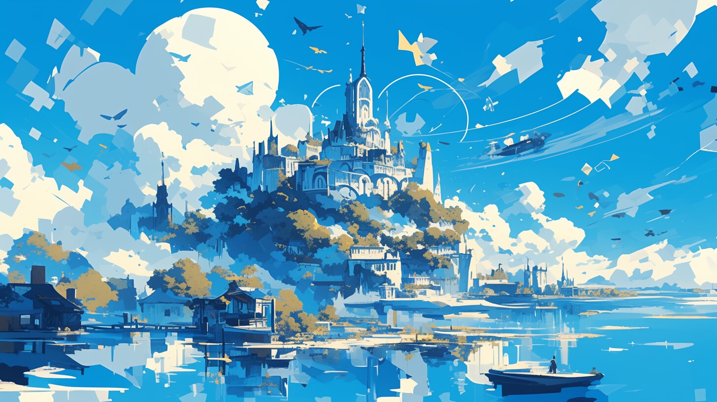 青に囲まれた城