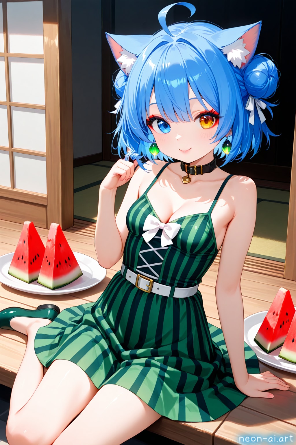 スイカのパーティドレス（#Mocha_prompt）（4models）