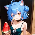 スイカのパーティドレス（#Mocha_prompt）（4models） 5枚目