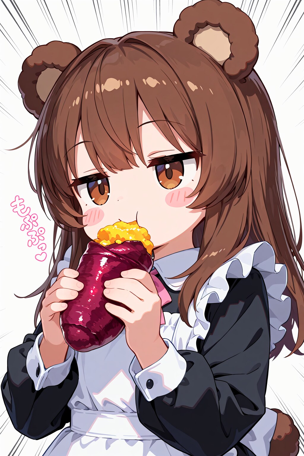 焼き芋もぐもぐメイド