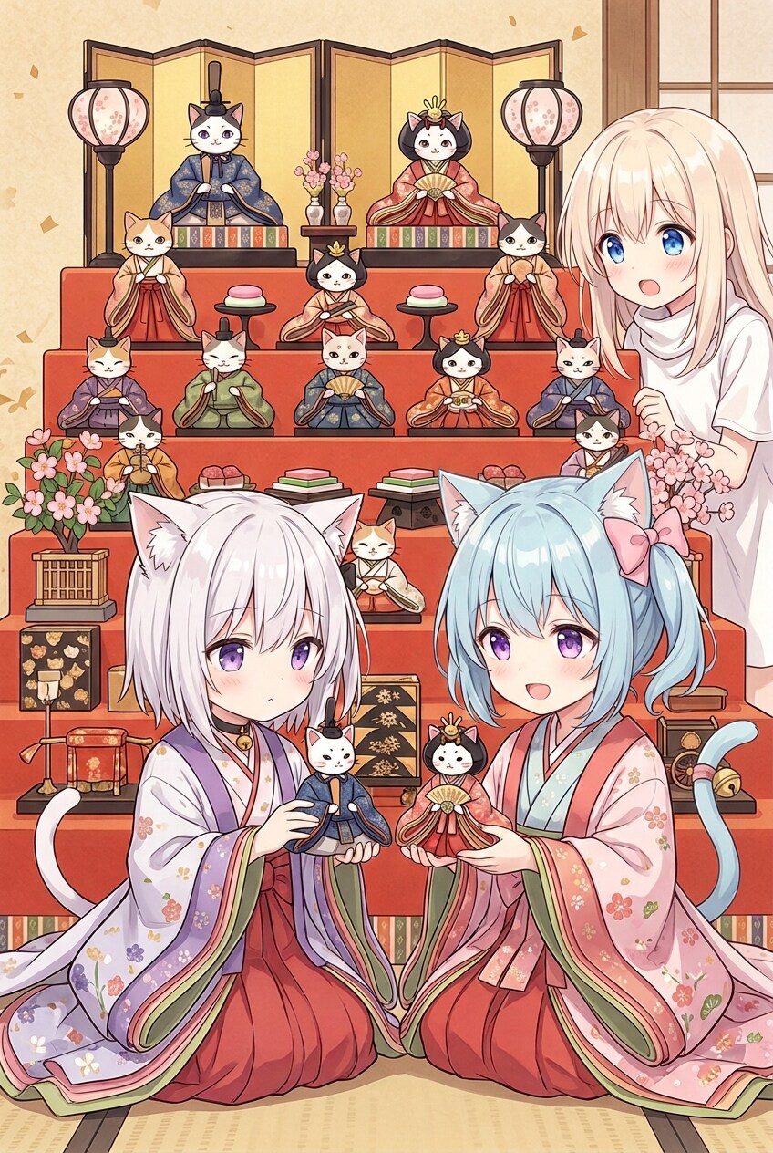 にゃんこひな祭り🐱🎎