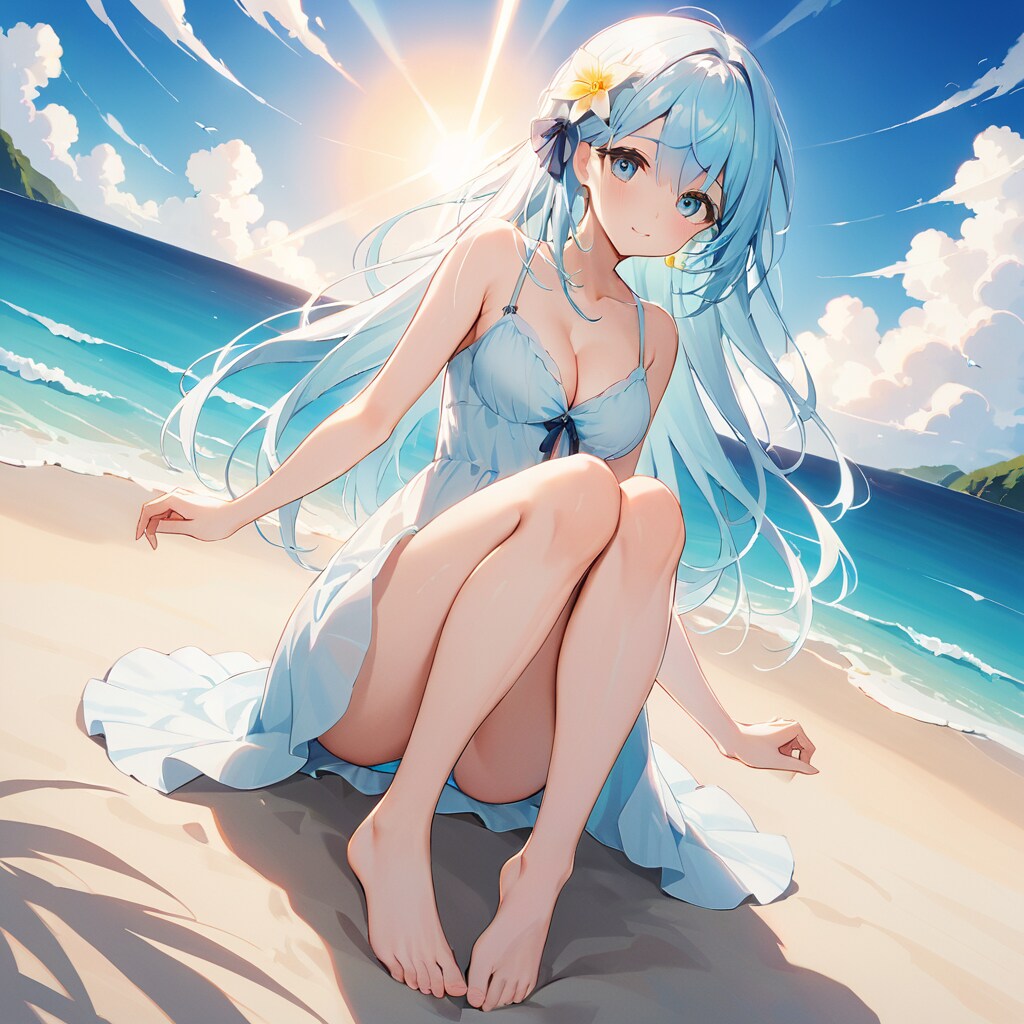 ビーチは真夏
