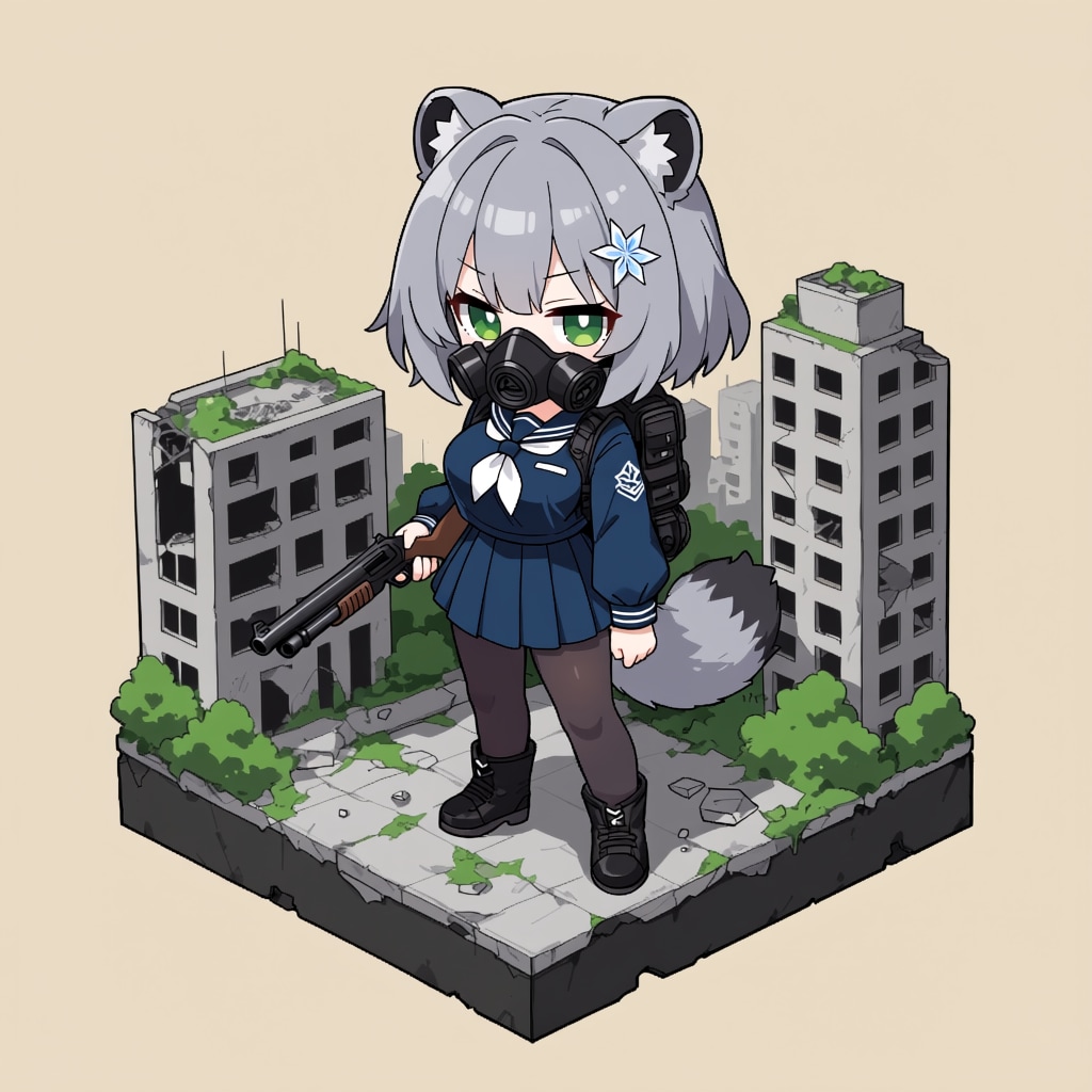 ちびユキタヌキちゃん【終末世界】