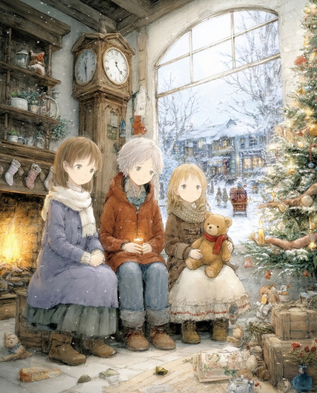 テディベアと三人