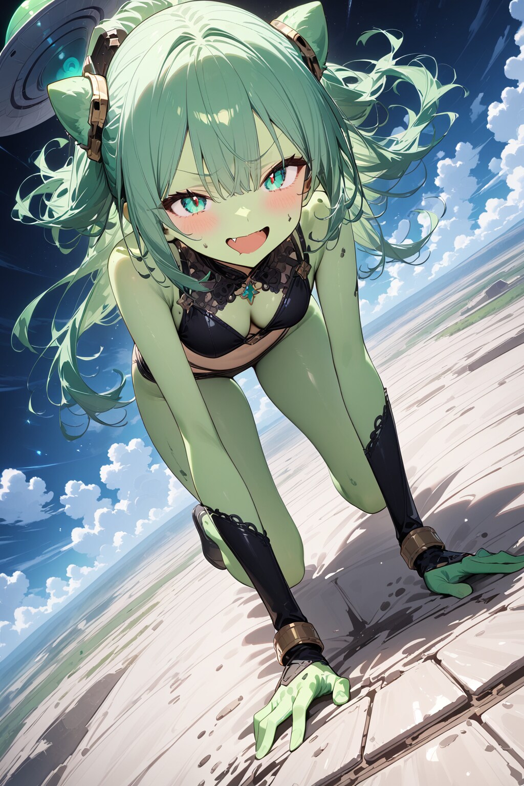 地球で四つん這いなエイリアン娘