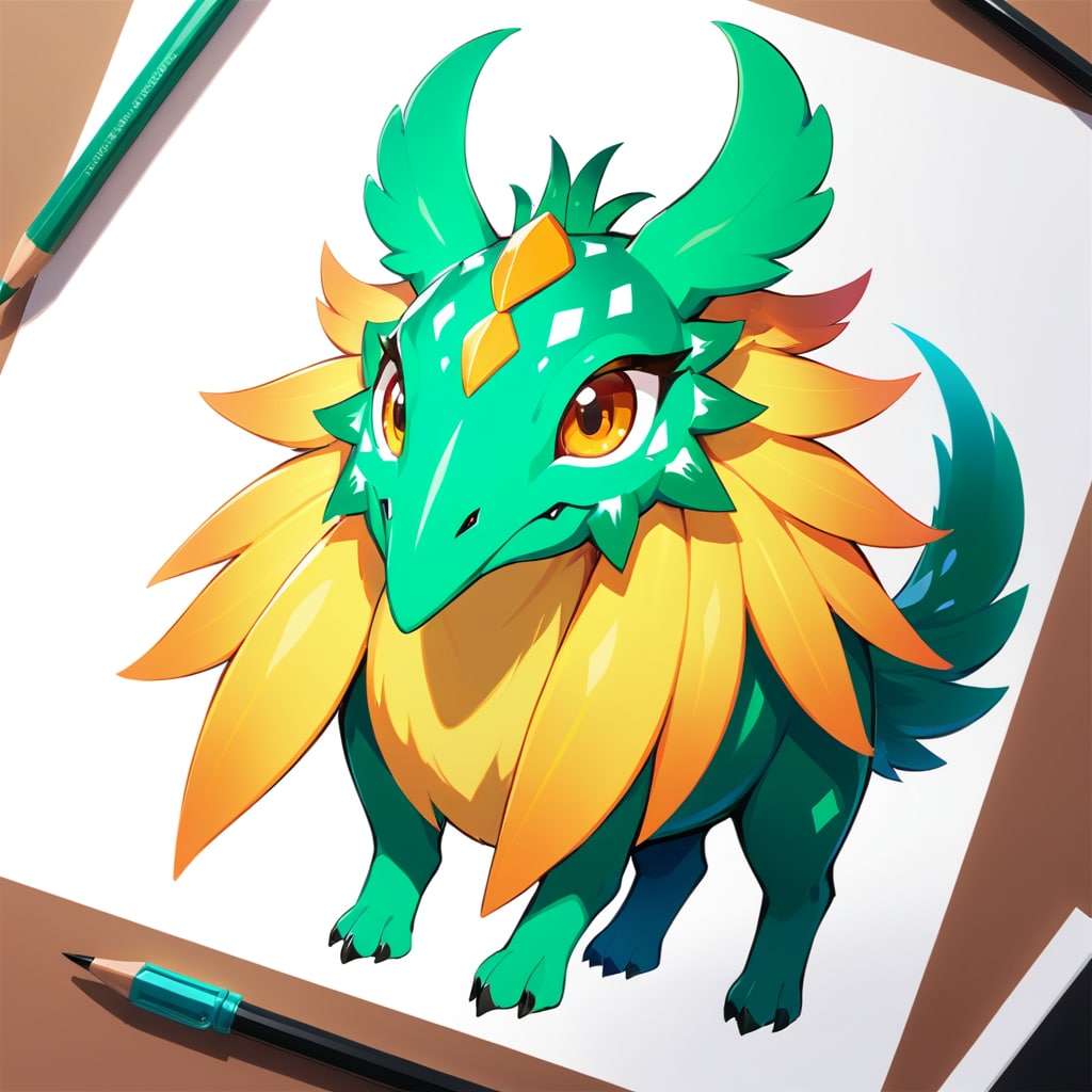 EMERALDちゃんが描いた「架空生物」 | の人気AIイラスト・グラビア