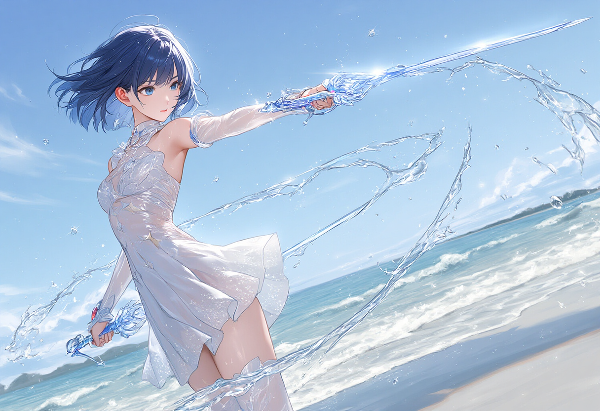 水があれば私は無敵 | の人気AIイラスト・グラビア