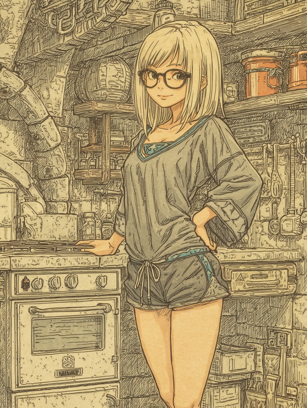 生活感のある眼鏡女子の部屋