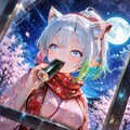 4枚）夜桜と恵方巻 3枚目