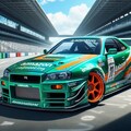 amazonカラーのR34GT-R 2枚目