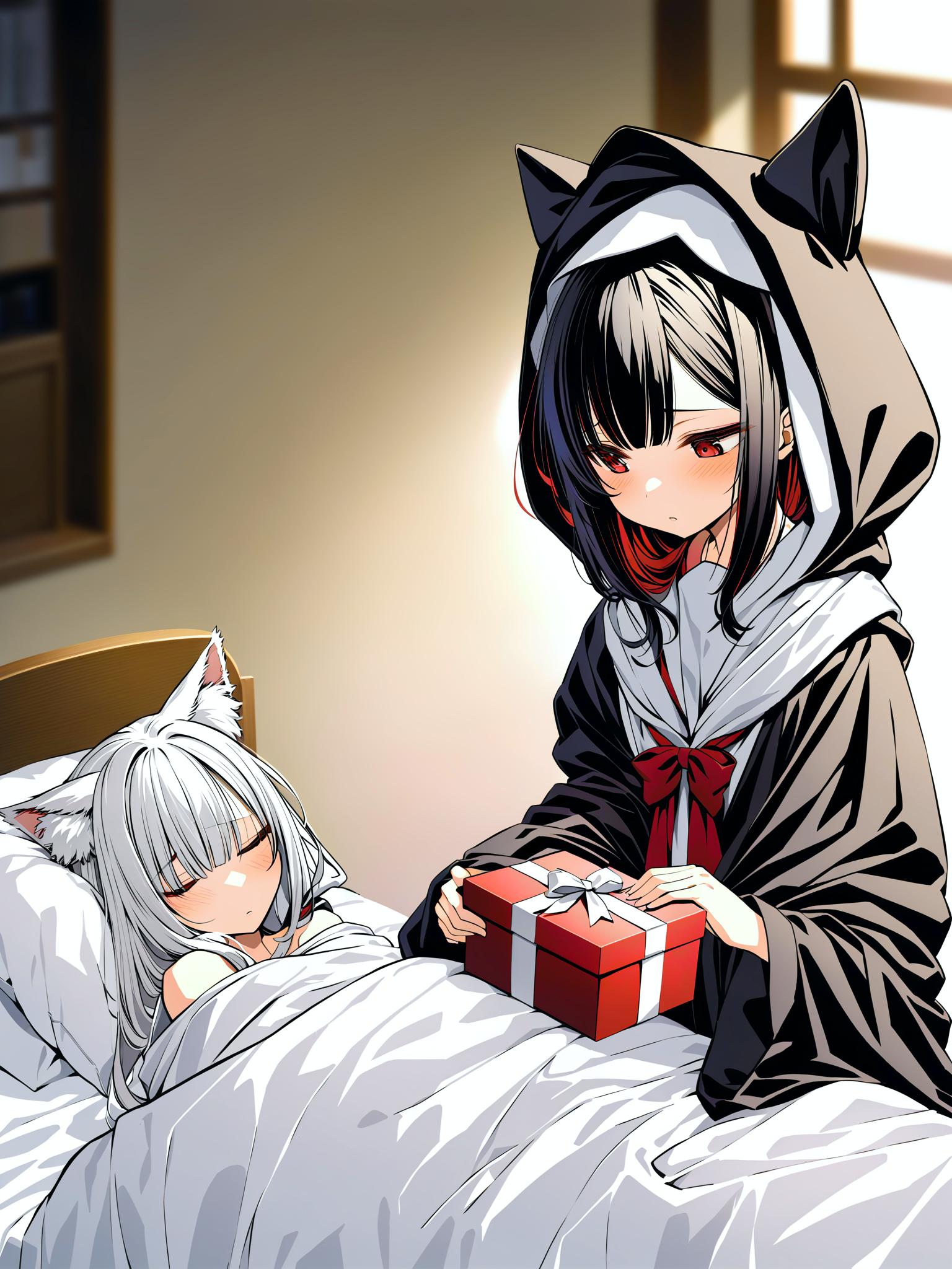 今日はプレゼントを持ってきたよ | の人気AIイラスト・グラビア