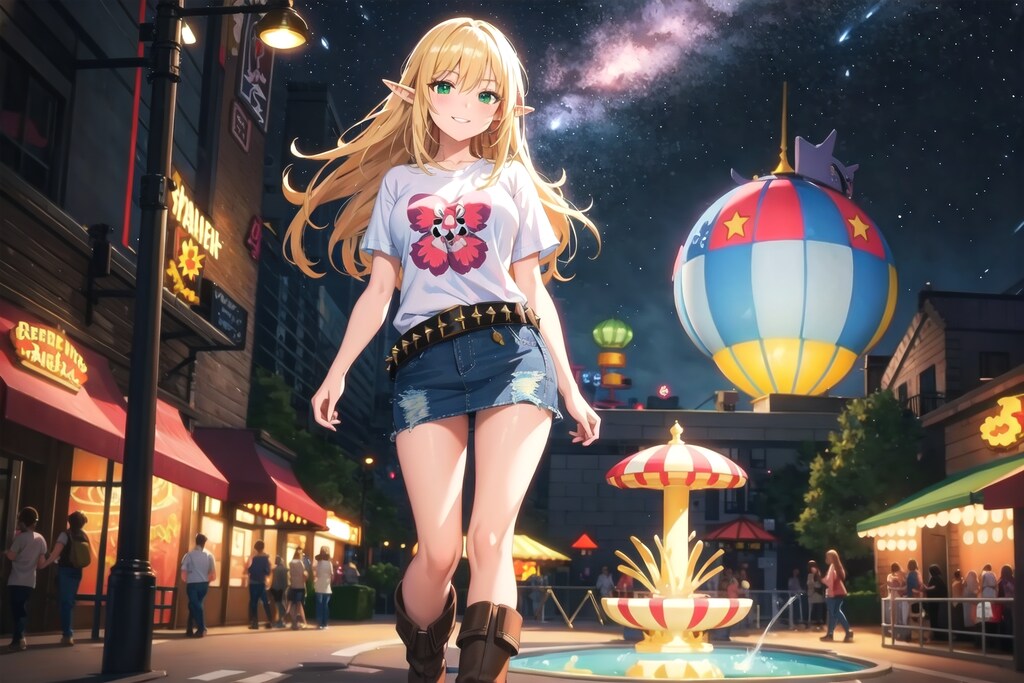 アミューズメントパークで