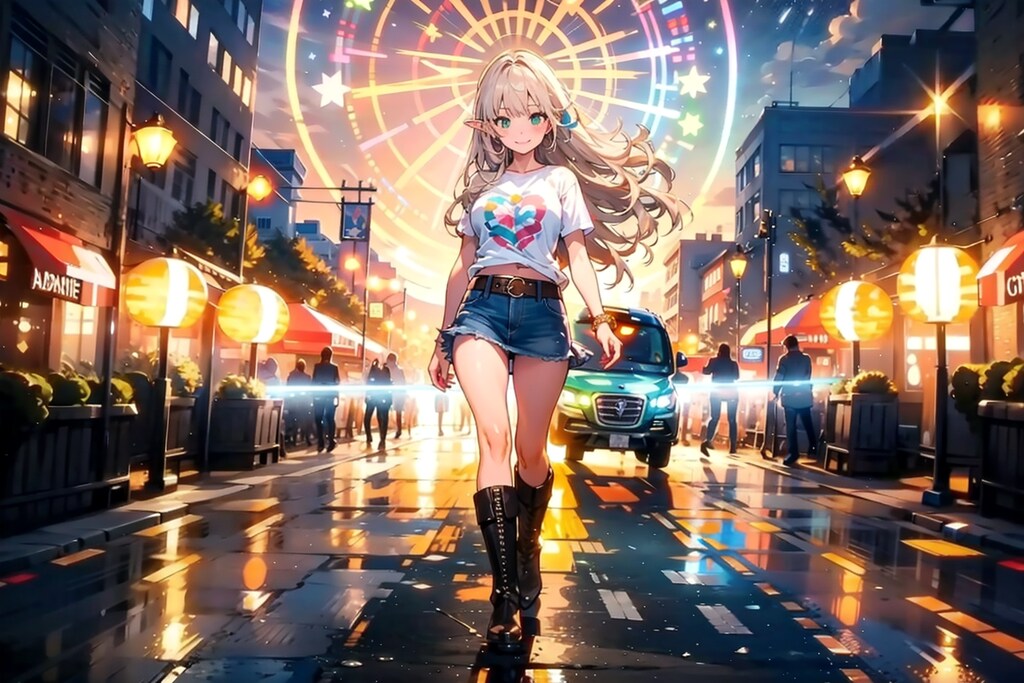 アミューズメントパークで