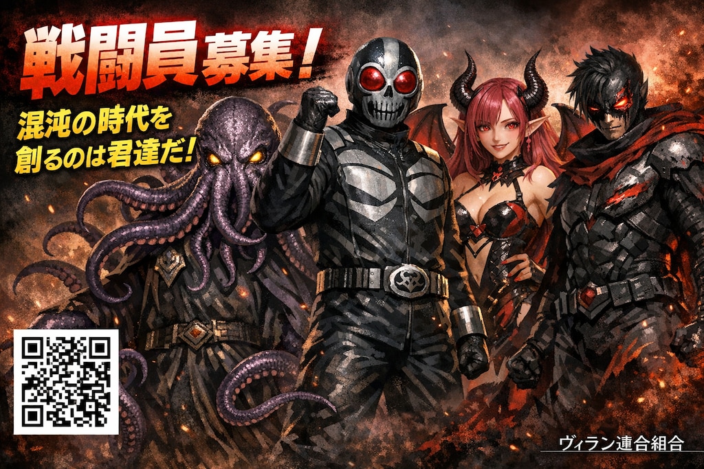 戦闘員募集のバナー