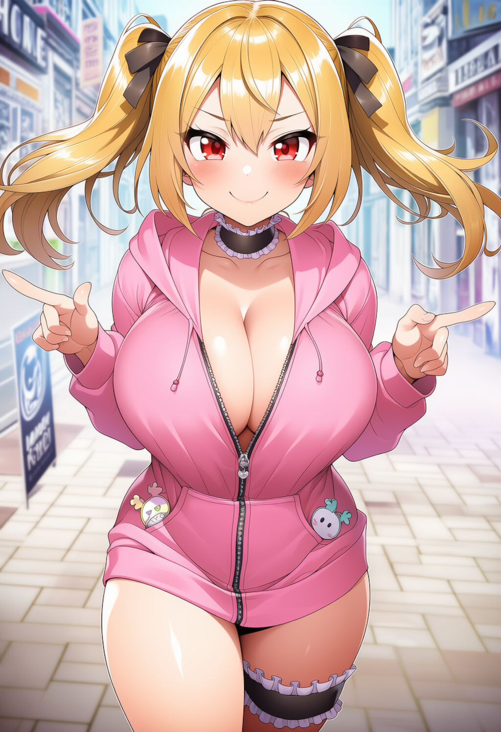 パーカーツインテちゃんとお散歩